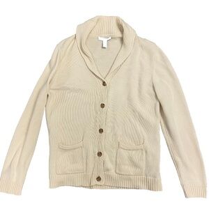 Lauren Ralph Lauren Cable Button Up Sweater Off White XL